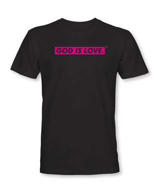 Neon Pink Logo / Black Tee (Unisex)